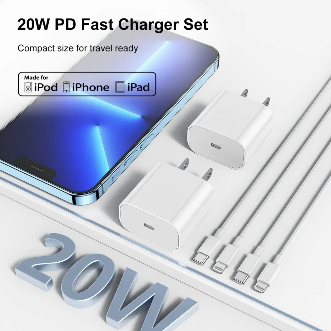 Super Fast Mobile Charger for iPhone Samsung Huawei Xiaomi Pd 20W Super Charger Mobile Phone Accessories